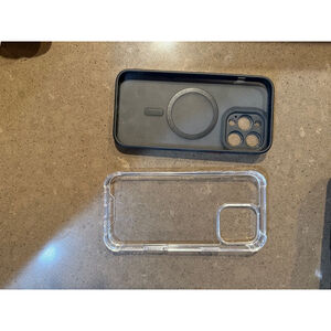 Lot of 2 iPhone 15 pro max Case, Unbranded, Phone Case, Clear, Black